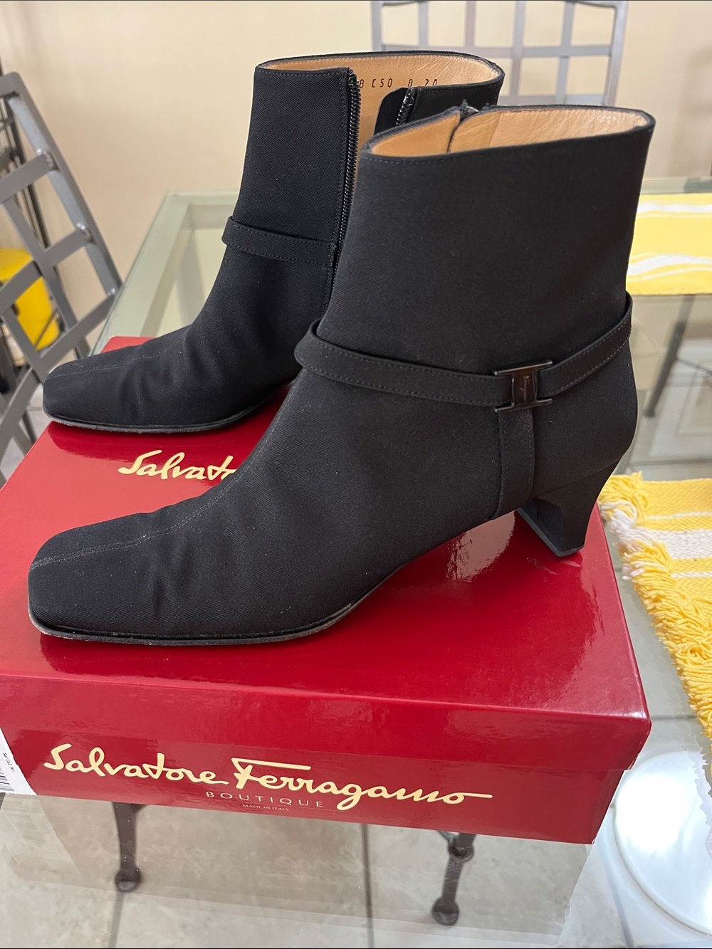 Salvatore Ferragamo Black Ankle Booties